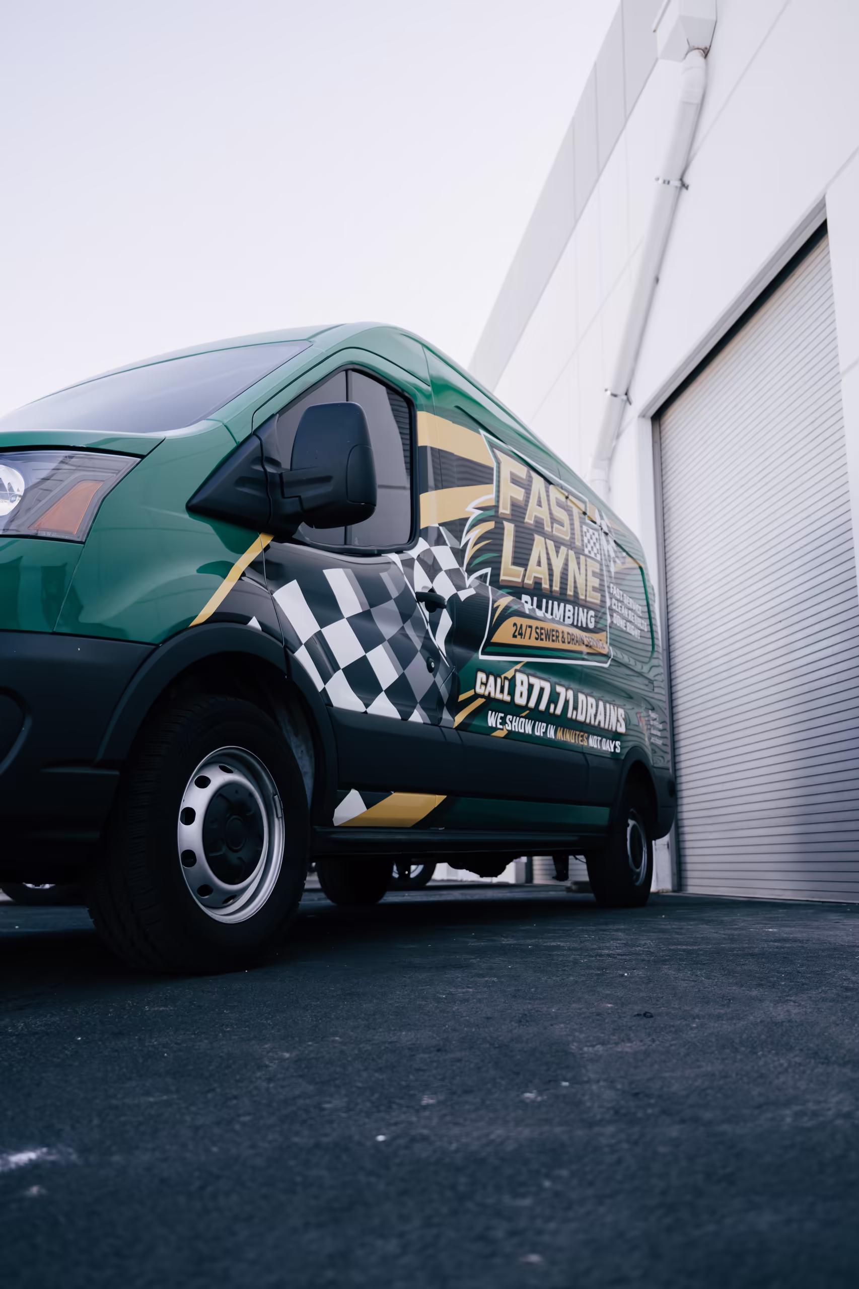 Fast Layne Plumbing service van ready for a same-day call